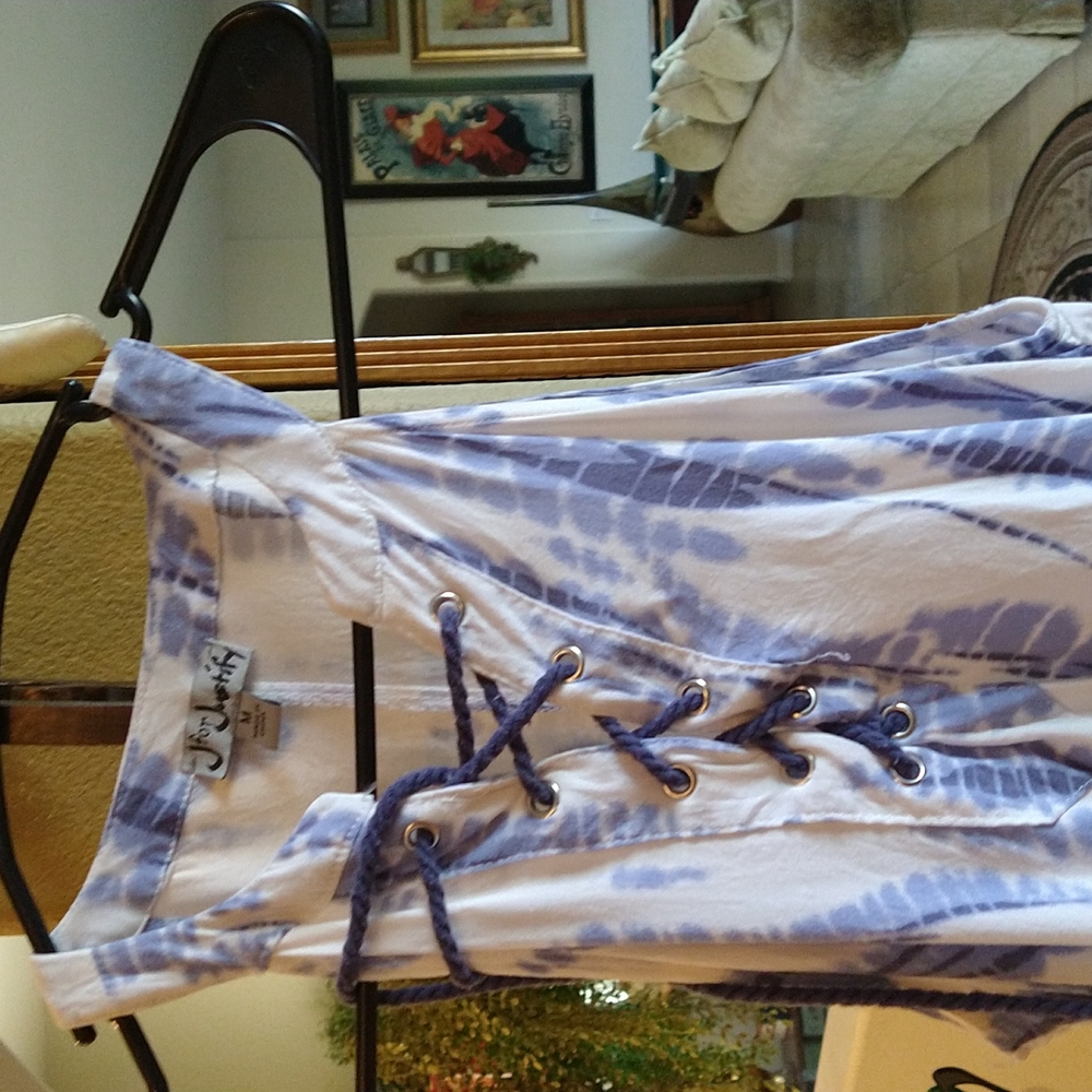 Blue tie up summer dress